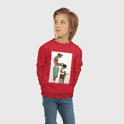 Свитшот хлопковый детский Парикмахер, цвет: красный — фото 2