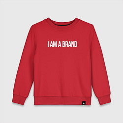 Свитшот хлопковый детский I am a brand, цвет: красный