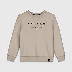 Свитшот хлопковый детский BTS Golden, цвет: миндальный
