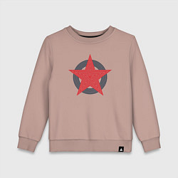 Свитшот хлопковый детский Red star symbol, цвет: пыльно-розовый