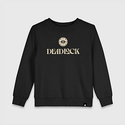Свитшот хлопковый детский Deadlock logo, цвет: черный