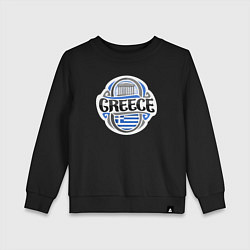 Свитшот хлопковый детский Греция, цвет: черный