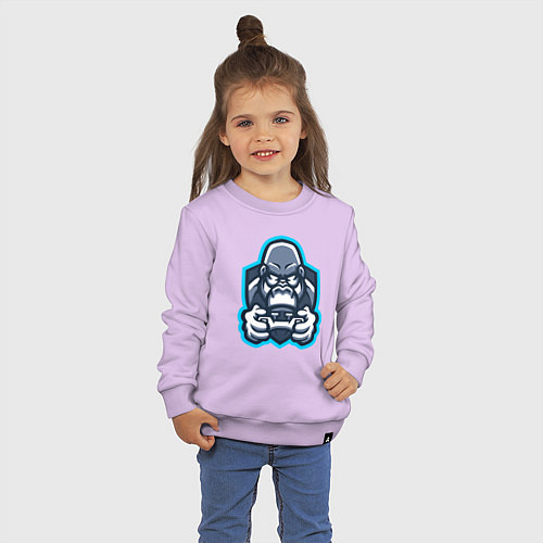 Детский свитшот Gamer monkey / Лаванда – фото 3