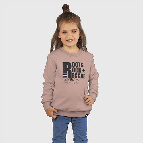 Детский свитшот Корни рок регги / Пыльно-розовый – фото 3