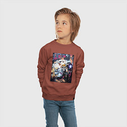 Свитшот хлопковый детский Ван-Пис Йонко пираты, цвет: кирпичный — фото 2