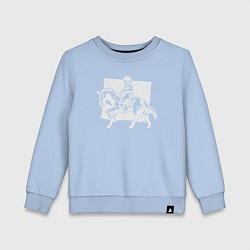 Свитшот хлопковый детский Леди ковбой, цвет: мягкое небо