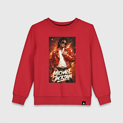 Свитшот хлопковый детский Michael Jackson in the red jacket, цвет: красный