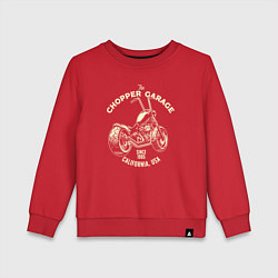 Свитшот хлопковый детский Chopper garage, цвет: красный