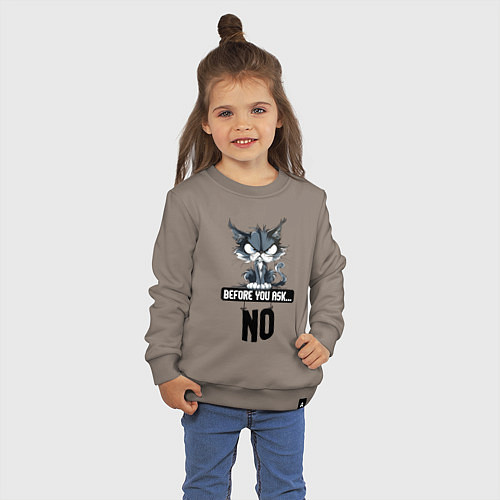 Детский свитшот Прежде чем ты спросишь - нет / Утренний латте – фото 3