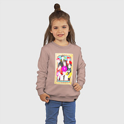 Свитшот хлопковый детский Exo мы одно целое, цвет: пыльно-розовый — фото 2