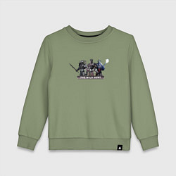 Свитшот хлопковый детский Ведьмак 3 дикая охота лого, цвет: авокадо