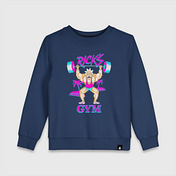 Свитшот хлопковый детский Ricks GYM, цвет: тёмно-синий