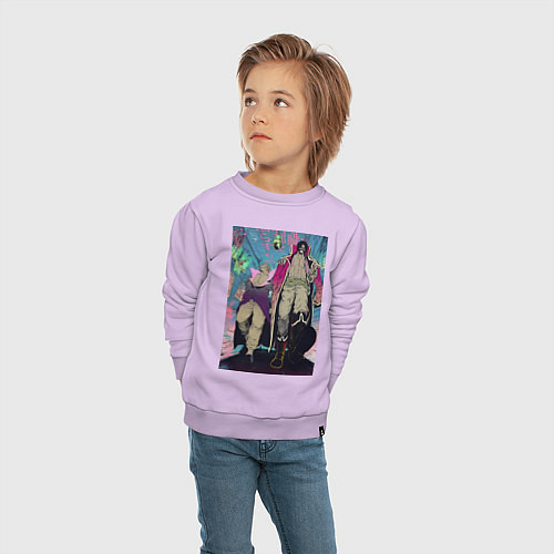 Детский свитшот Ван-Пис Роджер Гол Д / Лаванда – фото 4