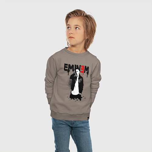 Детский свитшот Eminem finger / Утренний латте – фото 4