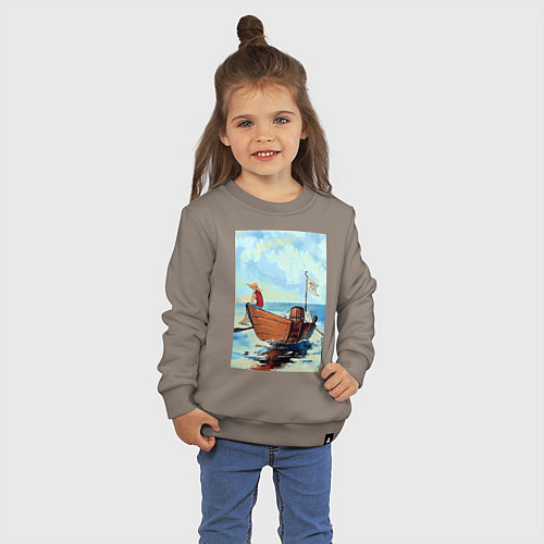 Детский свитшот Ван-Пис Луффи / Утренний латте – фото 3