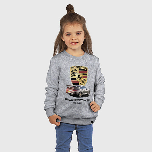 Детский свитшот Porsche GT 3 RS motorsport / Меланж – фото 3