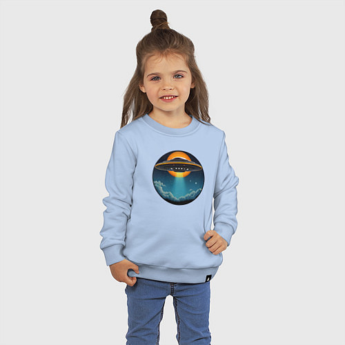 Детский свитшот Космическая тарелка / Мягкое небо – фото 3