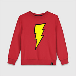Свитшот хлопковый детский Shazam and Black Adam logo, цвет: красный