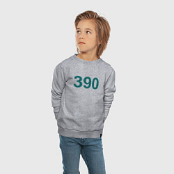 Свитшот хлопковый детский 390 - Игра в кальмара, цвет: меланж — фото 2