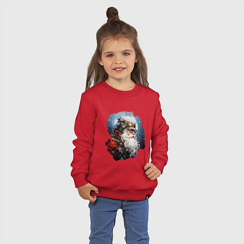 Детский свитшот Санта Клаус стимпанк / Красный – фото 3