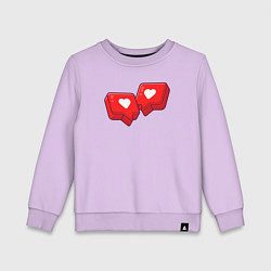 Свитшот хлопковый детский Love like, цвет: лаванда