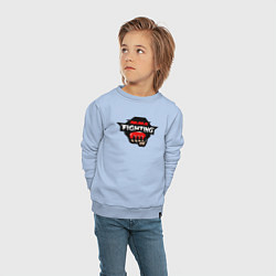 Свитшот хлопковый детский MMA fighting, цвет: мягкое небо — фото 2