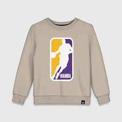 Свитшот хлопковый детский Mamba Kobe Bryant, цвет: миндальный