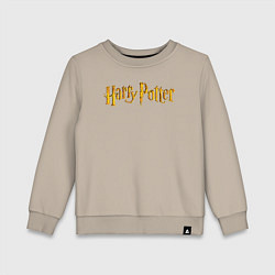 Свитшот хлопковый детский Harry Potter golden logo, цвет: миндальный