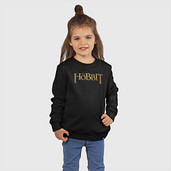 Свитшот хлопковый детский The hobbit logo, цвет: черный — фото 2