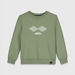 Свитшот хлопковый детский Arctic Monkeys logo, цвет: авокадо