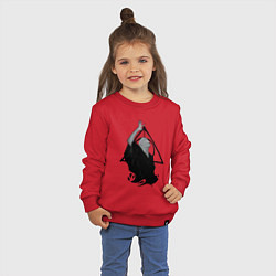 Свитшот хлопковый детский Лорд Волан-де-Морт и Дары смерти, цвет: красный — фото 2