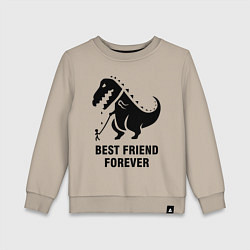 Свитшот хлопковый детский Godzilla best friend, цвет: миндальный