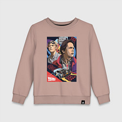 Свитшот хлопковый детский Marty and doc, цвет: пыльно-розовый