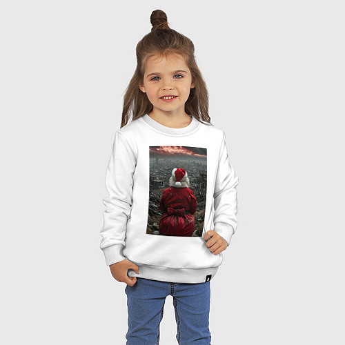 Детский свитшот Дед мороз и уходящий год / Белый – фото 3