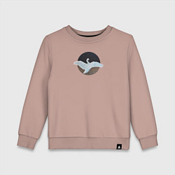 Свитшот хлопковый детский Лебедь расправил крылья, цвет: пыльно-розовый