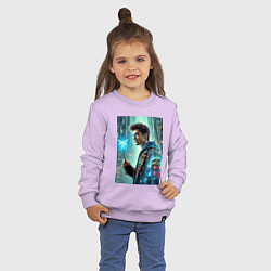 Свитшот хлопковый детский Harry Potter - urban style, цвет: лаванда — фото 2