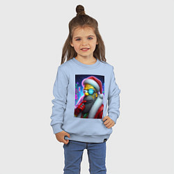 Свитшот хлопковый детский Simpson Claus - cyberpunk, цвет: мягкое небо — фото 2