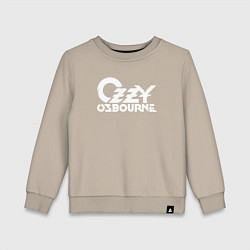 Свитшот хлопковый детский Ozzy Osbourne - logo, цвет: миндальный