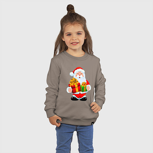 Детский свитшот Дед Мороз принёс подарки / Утренний латте – фото 3