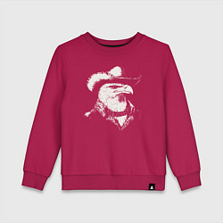 Свитшот хлопковый детский Орёл ковбой, цвет: маджента