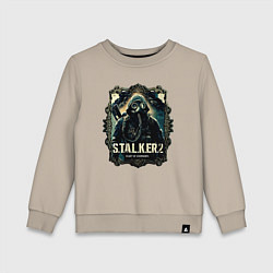 Свитшот хлопковый детский Stalker 2 heart of Chornobyl radiations, цвет: миндальный
