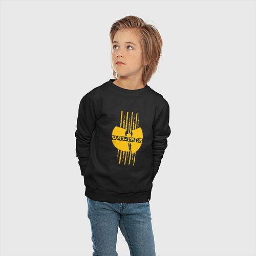 Детский свитшот Wu-Tang tiger style / Черный – фото 4