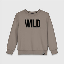 Свитшот хлопковый детский Wild, цвет: утренний латте