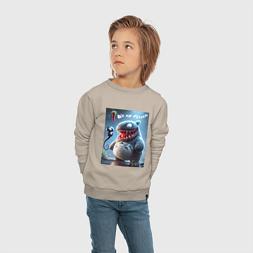 Детский свитшот Ventotoro - we are Venom meme / Миндальный – фото 4