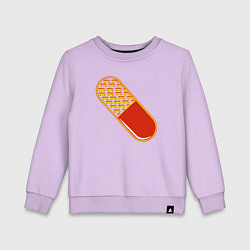 Свитшот хлопковый детский Таблетка, цвет: лаванда