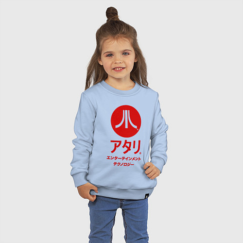 Детский свитшот Atari japan logo / Мягкое небо – фото 3