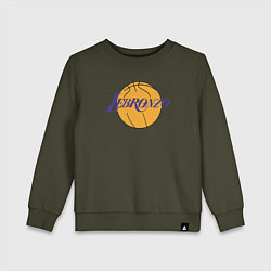 Свитшот хлопковый детский Lebronzo, цвет: хаки