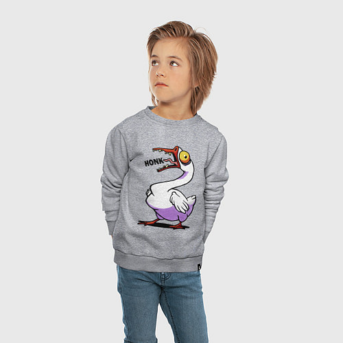 Детский свитшот Гусь - кряк / Меланж – фото 4