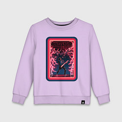 Свитшот хлопковый детский Stranger Things - Eddie Munson, цвет: лаванда
