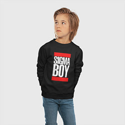 Свитшот хлопковый детский Sigma boy, цвет: черный — фото 2